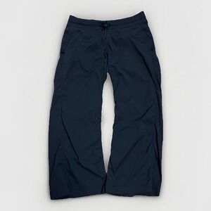 Lululemon Dance Studio Pants Women's Size 12 Black Wide Leg Drawstring Hemmed